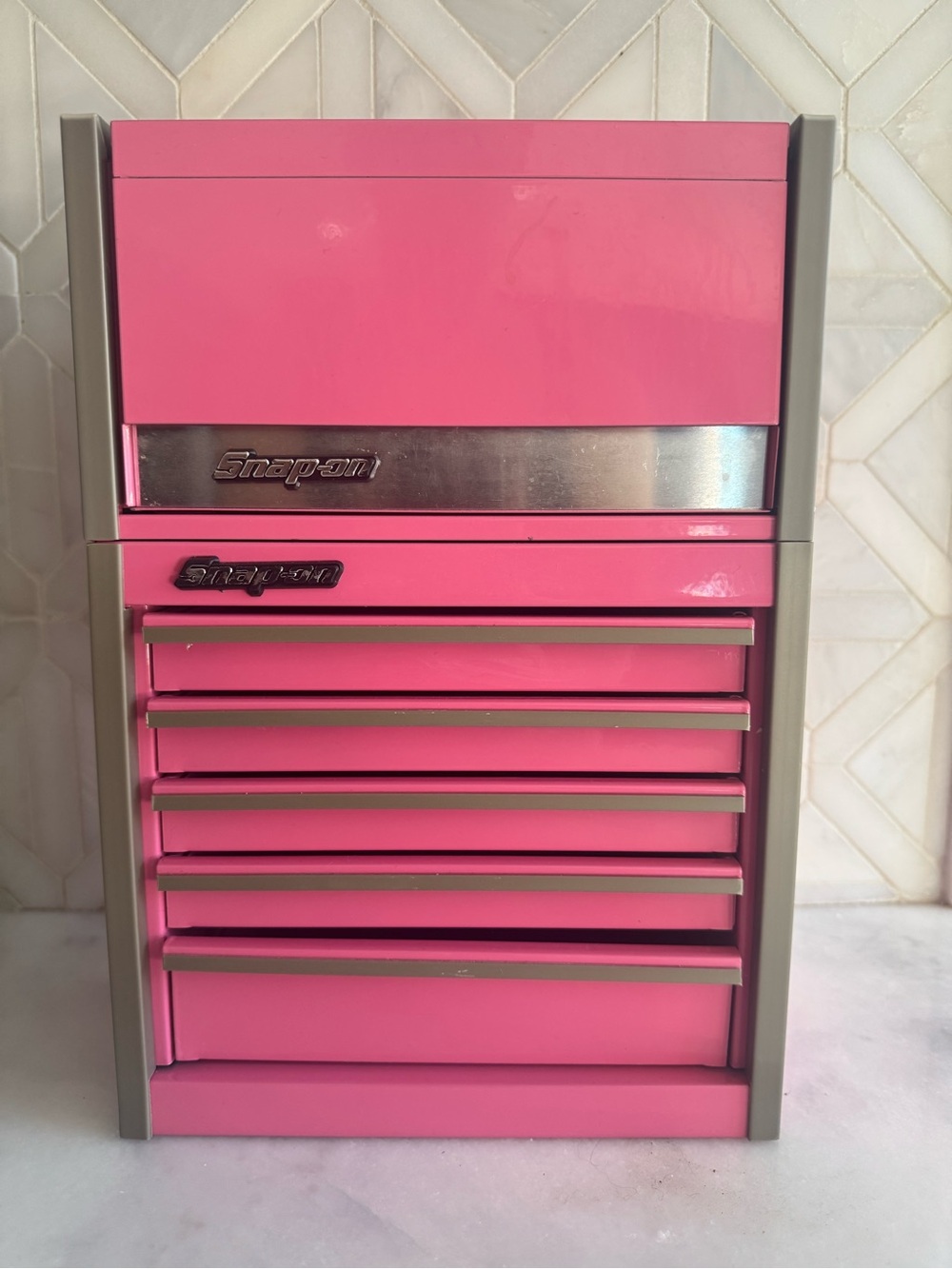 Snap-On - Micro Roll Cab BOTTOM & TOP chest "SET" Mini Tool Box Pink